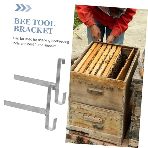 2Pcs Stainless Hive Frame Holder Stand Durable Beekeeping Tool for Frame Support Storage Detachable Design for Easy Cleaning Versatile Beekeeper Accessories