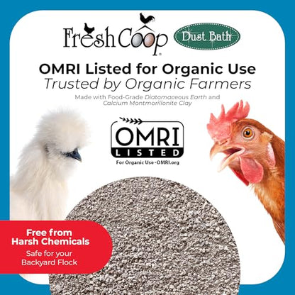 Progressive Planet Fresh Coop Dust Bath, 6lb Jug (Pack of 2) - Food-Grade Diatomaceous Earth & Calcium Montmorillonite Clay - Supports Healthy Feathers, Reduces Boredom & Encourages Dust Bathing - size: 6lbs - 2 Pack