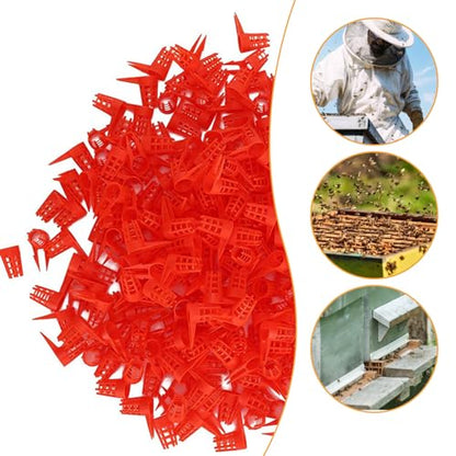 20Pcs Queen Bees Cages Opening Bees Queens Cage Protective Cell Beekeeping Rearing Cup Protective
