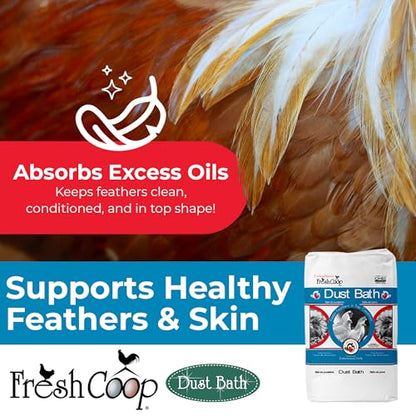 Progressive Planet Fresh Coop Dust Bath, 20lbs - Food-Grade Diatomaceous Earth & Calcium Montmorillonite Clay - Supports Healthy Feathers, Reduces Boredom & Encourages Natural Dust Bathing - size: 20 Pound - Single