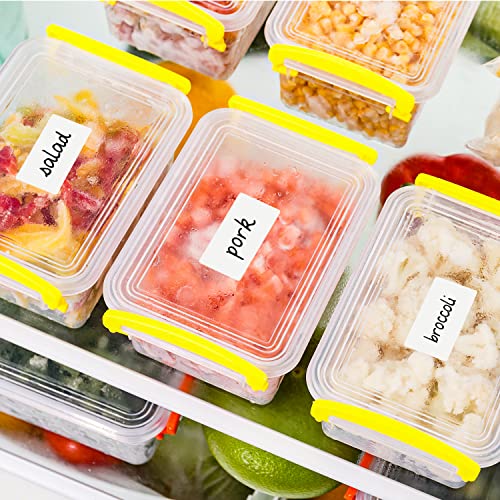 Methidc Dissolvable Food Storage Labels ，Dissolves in Water in 30 Seconds - No Adhesive Residue - Perfect for Glass, Metal, Plastic Containers ，Blank White 1 X 2 Inch 500 Stickers(1 Roll) - size: Rectangle 1" x 2", style: 500 Labels