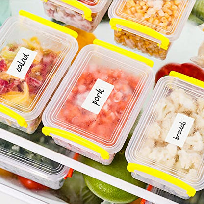 Methidc Dissolvable Food Storage Labels ，Dissolves in Water in 30 Seconds - No Adhesive Residue - Perfect for Glass, Metal, Plastic Containers ，Blank White 1 X 2 Inch 500 Stickers(1 Roll) - size: Rectangle 1" x 2", style: 500 Labels