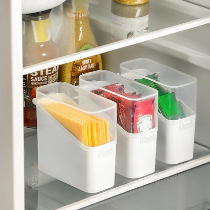 2 Pcs Fridge Cheese Saver - Airtight Container for Keeping Cheese Slices & Shreds Fresh White - color: 2 Pcs-White