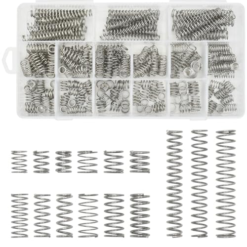 BDS-HOME 240pcs Compression Springs Assortment Kit, 15 Different Sizes Stainless Steel Springs for Shop and Home Repairs in Individual Boxes - size: 240pcs-15 Sizes, style: Compression Spring