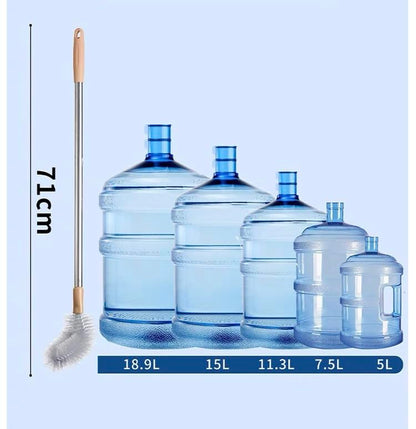 LUFOX 2 Pack 28" Long Bottle Brush, 3 & 5 Gallon Bottle Cleaner Brush, Bendable Replaceable Brush Head Bottle Cleaning Brush for Family
