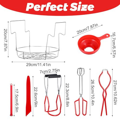 Canning Kits, Canning Supplies Boxed Set, Stainless Steel Set, Jar Lifter, Tongs, Complete Multifunctional Canning Tools, Canning kit includes wide mouth funnel for mason jars