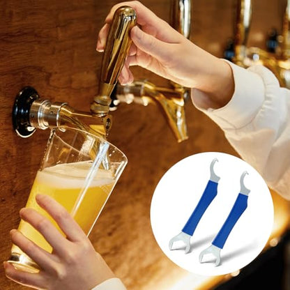 2PCS Beer Tap Faucet Wrench, Keg Beer Faucet Spanner Wrench Tool for Draft Tap Keg Couplers Kegerator Tower, Kegerator Accessories