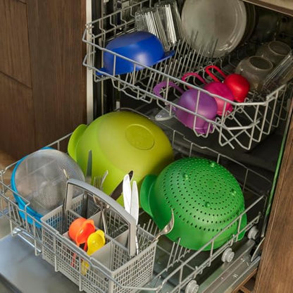 Joseph Joseph Nest 9 Plus, 9 Piece Compact Food Preparation Set with Mixing Bowls, Measuring cups, Sieve and Colander, MultiColor - color: Multicolour, style: Plastic