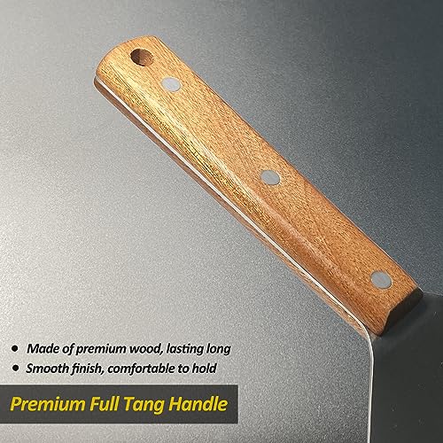 Stainless Steel Metal Spatula, Long Griddle Spatula, Hamburger Smasher Turner Scraper - Pancake Flipper - BBQ Turner and Flat Top Griddle Fliiper - Commercial Grade,3x8 inch - size: 3" x 8"