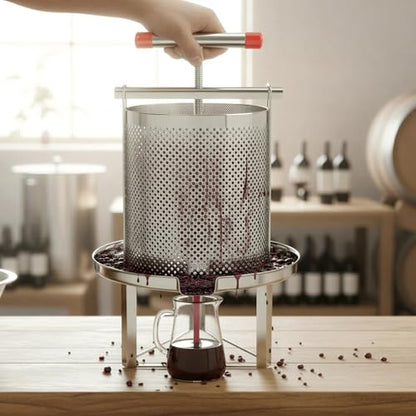 Honey Press, 3.5 Gallon Honey Extractor Manual Stainless Steel Bee Honey Press Extractor Household Manual Mesh Honey Press Extractor Machine for Wine Honey and Juice Making