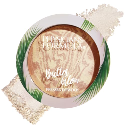 Physicians Formula Butter Glow Pressed Powder, Radiance-Boosting Face Powder with Murumuru Butter for Soft-Focus Finish – Translucent Glow - color: Translucent Glow