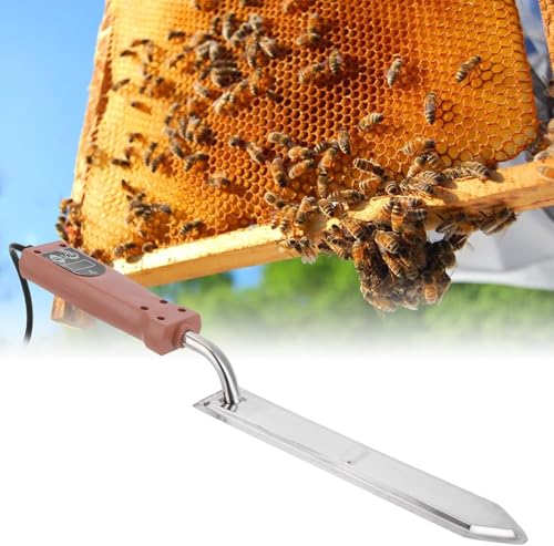 Electric Honey Uncapping Knife, Adjustable 50–180℃ Temperature with Memory Function, Digital Display, Stainless Steel Beekeeping Knife for Honey Frames & Honeycomb