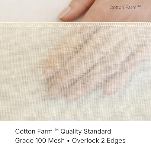 Cotton Farm Grade 100 XL Cheese Cloth for Straining & Cooking; 18 Sq. Ft. (2x1 yards); 100% Unbleached Cotton Cheesecloth; Reusable with Finished 2 Edges; Ultra-Dense (the finest) Butter Muslin - size: 72 x 36 inch / 1 piece