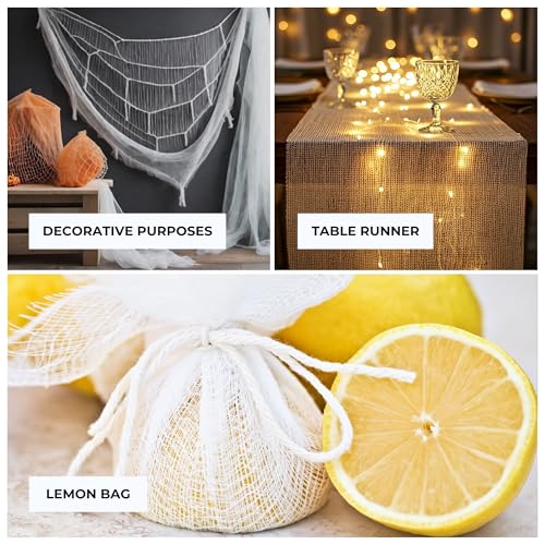 Dark White Premium Cheesecloth for Straining – 4 Yard Roll 2 Pack, Grade 50 Unbleached Organic Cotton Cheese Cloth, Reusable Food Grade Cooking Cloth for Nut Milk, Cheese Making & Kitchen Use - size: 4 Yard Roll - Grade 50