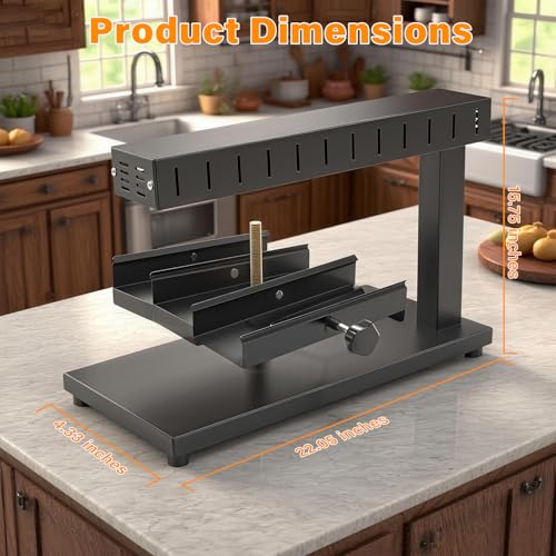 KOOTEN Raclette Cheese Melter Commercial Electric 2 Sink Cheese Wheel Maker Multi-Function Cheese Warmer Machine Height and Angle Adjustable(Dual Bracket)