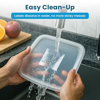 Freezer Labels 1x2 in 500/Roll, Dissolvable Blank Removable Mason Jar - size: 1x2"', style: 500