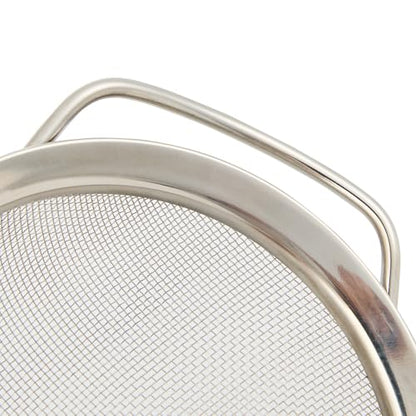 Restaurantware Fine Mesh Strainer Set of 3 Different Sizes with Silicone Handle Stainless Steel Extra Fine Mesh Strainer Heat-Resistant Handle Dishwasher-Safe for Rice, Quinoa, Pasta - size: Standard, Extra Fine Mesh-3-Piece Set