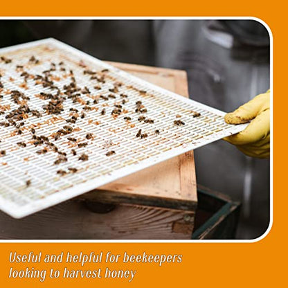 Rtteri 20 Packs 10 Frame Plastic Queen Excluder Beekeeping Queen Excluders Bee Supply Queen Excluder Fits 10 Frame Langstroth Beehives Beekeeping Supplies Kit Tools for All Beekeeping Levels (White) - color: White