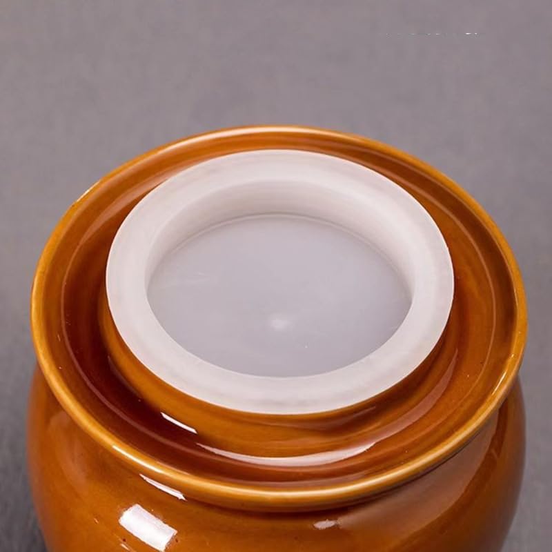 Pickle jar, Fermenting Jar, mini ceramic jar, clay jar, (capacity: 1 pound), household pickle jar. Kimchi Crock