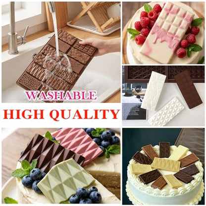 1 Pieces Silicone Break Apart Chocolate Moulds,Silicone Square Mold,Non-Stick Candy Chocolate Bar Mold,Reusable Candy Protein Silicone Chocolate Mold - color: 1PCS