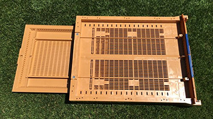 Apimaye Premium Screened Bottom Board 10 Frame Langstroth for Wood Hives with Built in Pollen Trap and Pollen Drawer, Entrance Reducers and Ventilation System for Moisture Control