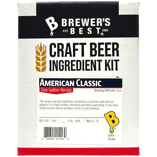 Brewer's Best One Gallon Home Brew Beer Ingredient Kit (American Classic)