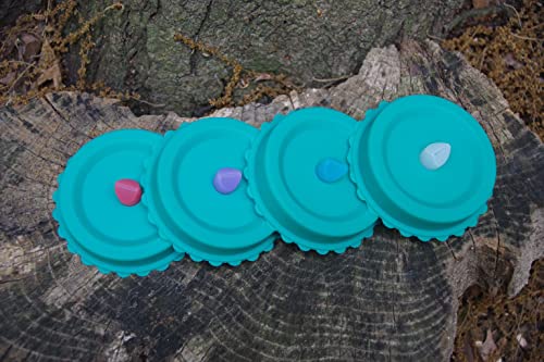 Mason jar Silicone lid and waterless Airlock made for Regular mouth masons jars 4 pack.