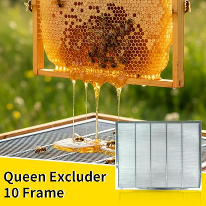 Queen Excluder 10 Frame 2 Pack, Metal Queen Bee Excluder for Langstroth Beehive, Separates Brood Chamber and Honey Super, Beekeeping Supplies