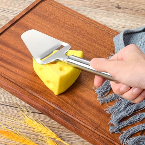 Stainless Steel Cheese Slicer for Block Cheese - Cheese Cutter & Handheld Shaver - Heavy Duty Slicer for Cheddar, Gouda, Soft and Hard Cheeses