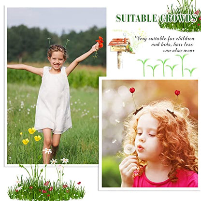 30 Pcs Mixed Style Hair Clips for Women & Girls - Bean Sprout, Flower, Grass, Butterfly Hairpins & Barrettes - Great for School, Home, Party, Christmas - style: Plant