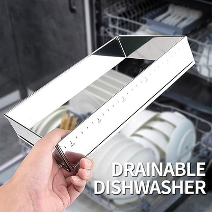 Extensible Stainless Steel Rectangular Cake Mold Heavy Duty Adjustable Mousse Ring Rectangle Shaped Detachable Tiramisu Pan, Pastry DIY Baking Tool - 10.8 × 7.3 × 2 inch - size: (10.8-20.8) x (7.3-13.8) x 2 in