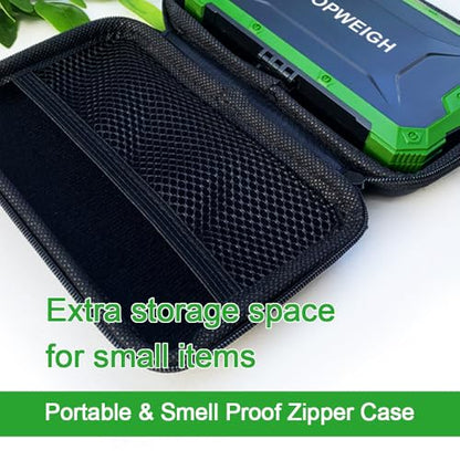 Pocket Scale, Dual Powered, Precision Gram Jewelry Scale with Zipper Case, Digital Small Coin Scale, Large Backlight Display, 500g x 0.01g, 6 Weighing Units,Cal Weight, USB Cable Included - color: Green