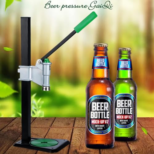 Manual Bottle Capper Tool Machine 26mm and 29mm Crown Capper Beer Corking Machine,Heavy Duty Strong Metal Easy Action Bench Bottle Capper, Adjustable Height Beer Bottle Capping for Home Brewing