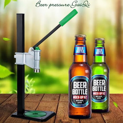 Manual Bottle Capper Tool Machine 26mm and 29mm Crown Capper Beer Corking Machine,Heavy Duty Strong Metal Easy Action Bench Bottle Capper, Adjustable Height Beer Bottle Capping for Home Brewing