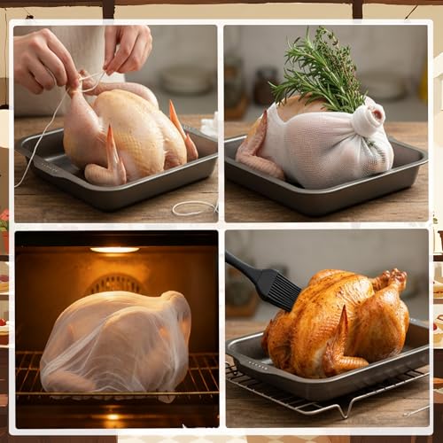 Boao Cheesecloth 35 x 156 Inch, 100 Meters Cooking Twine Reusable Unbleached Cotton Fabric Cheese Cloth with Kitchen Cooking Twine 1/4 Cone Cotton for Meat, Straining, Baking, Filtering