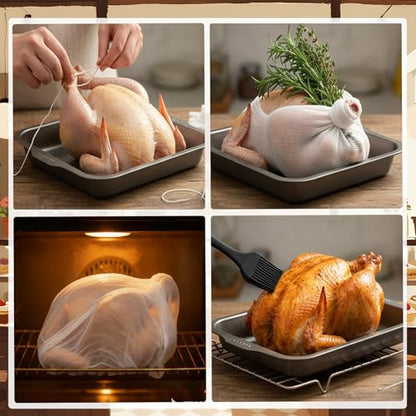 Boao Cheesecloth 35 x 156 Inch, 100 Meters Cooking Twine Reusable Unbleached Cotton Fabric Cheese Cloth with Kitchen Cooking Twine 1/4 Cone Cotton for Meat, Straining, Baking, Filtering