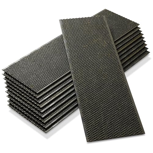 Honey Keeper 6" Bee Frame Foundations - Beeswax Coated Black Foundation Sheets for Medium Super Beehives, 10 Pack