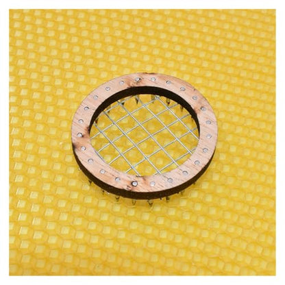 10Pcs Pure Handmade Round Push-in Queen Mark Cage Marking Disc for Bee Beekeeping Tool