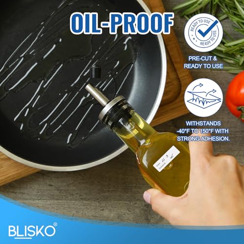 BLISKO 1000 Pcs Freezer Labels, 2 Rolls, 1x3 Inch Food Labels Stickers with Pre-Printed Date & Contents, Food Storage Labels, Waterproof, No Residue for Meal Prep, Food Containers, Jars, Bags - size: 1000 Pcs Printed Labels (1 x 3 Inch)