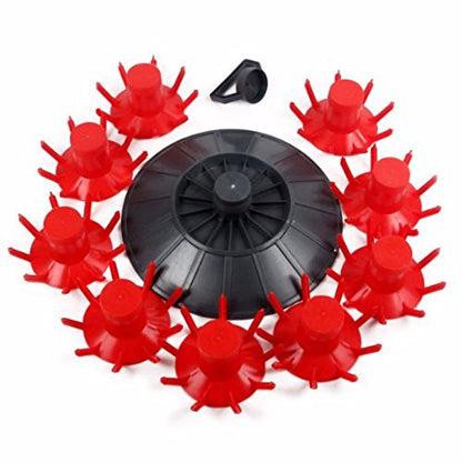 FastRack 81-Bottle Drying Tree | Wine Bottle Drying Rack with Drainage Tray | Screw-Type Plastic Bottle Tree for Sanitizing & Drying