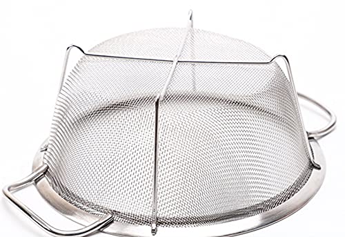 AJIODA Stainless Steel Mesh Colander Strainer Basket, 2.5 Quart Fine Mesh Net Colander with Heavy Duty Handles & Wide Rim & Resting Feet for Strain, Drain, Rinse, Fry, Steam or Cook Vegetables & Pasta - size: 2.5 Quart