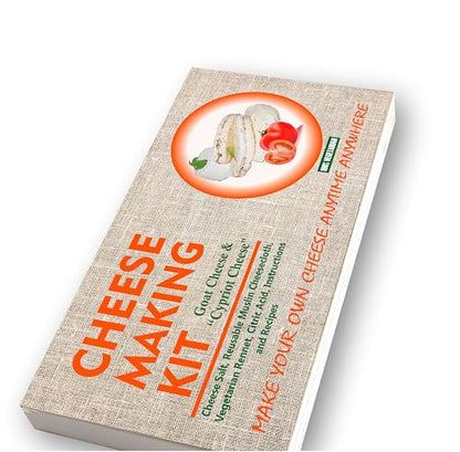 MOZZARELLA & RICOTTA 4 Cheeses Making Kit Goat Cheese, Halloumi Cheese, Mozzarella Cheese, Ricotta Cheese Great Gift for All Occasions, Red