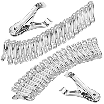 40 PCS Garden Clips, Greenhouse Clamps Made of Stainless Steel, Greenhouse Clips for Netting, Have a Strong Grip to Hold Down the Shade Cloth or Plant Cover on Garden Hoops - style: 40Pcs