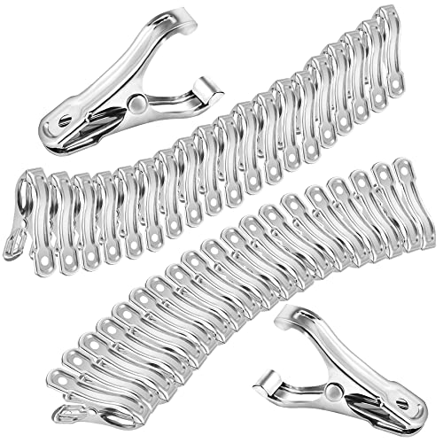 40 PCS Garden Clips, Greenhouse Clamps Made of Stainless Steel, Greenhouse Clips for Netting, Have a Strong Grip to Hold Down the Shade Cloth or Plant Cover on Garden Hoops - style: 40Pcs