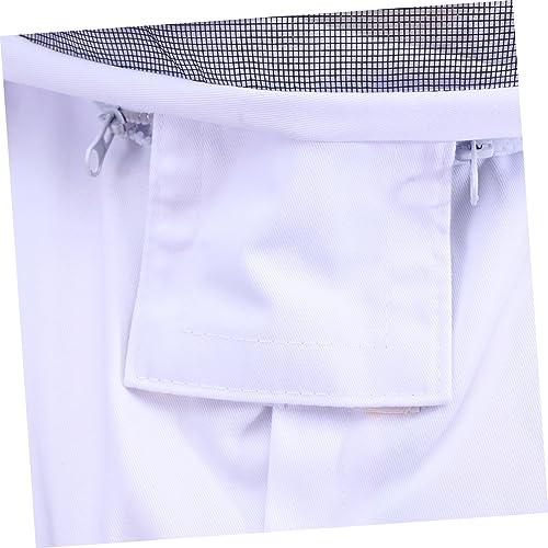 Beekeeping Suit Elastic Cuffs Ankles Full XXL White Professional Beekeeper Supplies