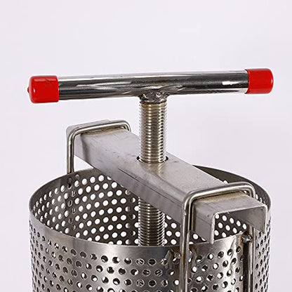 LOYALHEARTDY Honey Press Extractor Stainless Steel Household Manual Honey Press Wax Press Paraffin Machine Press Beekeeping Tool for Wine Honey and Juice Making