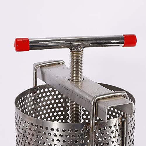 Honey Press Extractor Stainless Steel Beekeeping Honey Wax Presser Manual Honey Press Wax Machine Press Beekeeping Tool Household Diameter 24cm/9.45inch