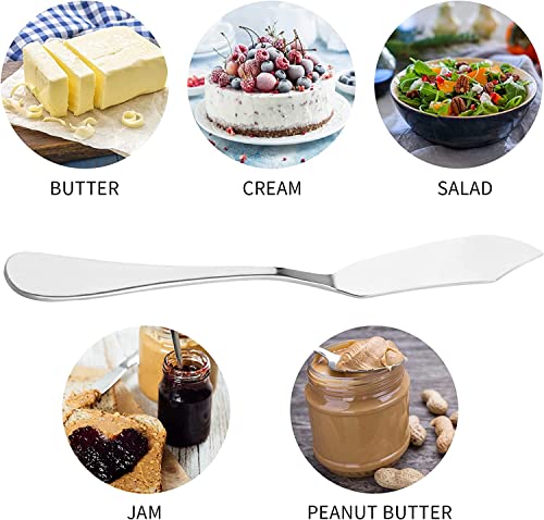 8pcs Stainless Steel Butter Knife, Cheese/Butter Spreaders, Breakfast Spreads Knives,Cheese and Condiments - color: 8pcs