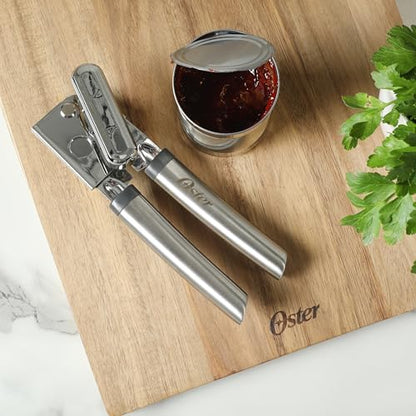 Oster Chadswyck 8” Can Opener, Stainless Steel Manual Can Opener with Soft Grip Handles, Smooth Edge Cutting, Dishwasher Safe - color: Chadswyck (8" Can Opener)