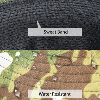 Sun Hats for Men Women Fishing Hat UPF 50+ Breathable Wide Brim Summer UV Protection Hat - color: Camo Green